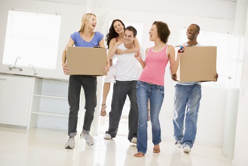 Customer placing items into a secure storage unit