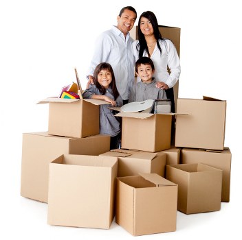 Packed moving boxes organized for local removals in Gipsyhill